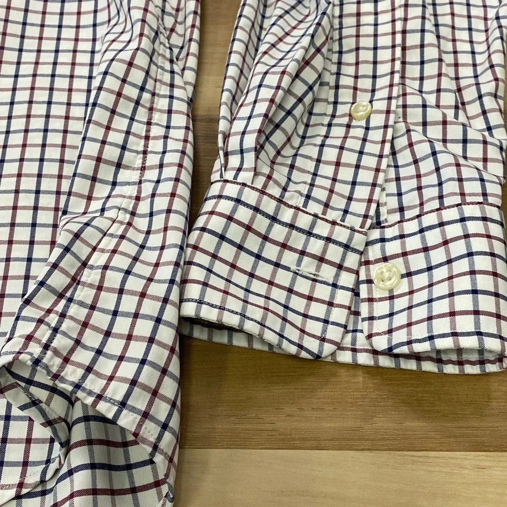 Polo Ralph Lauren Shirt XL Performance Grid Check Nylon Blend Classic Fit Multi